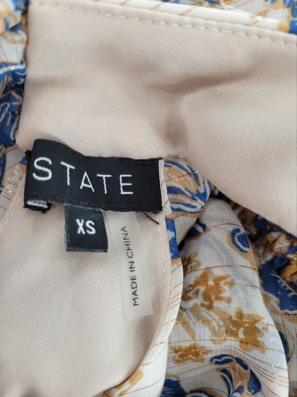 1.STATE Floral Halter Jumpsuit Sleeveless Size XS New - Picture 3 of 4
